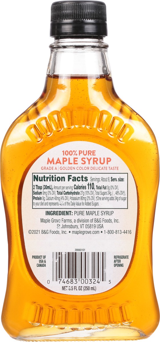 slide 5 of 9, Maple Grove Farms 100% Pure Maple Syrup 8.5 fl oz, 8.5 fl oz