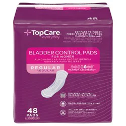 TopCare Everyday Maximum Absorbency Regular Bladder Control Pads for Women - 48 Each