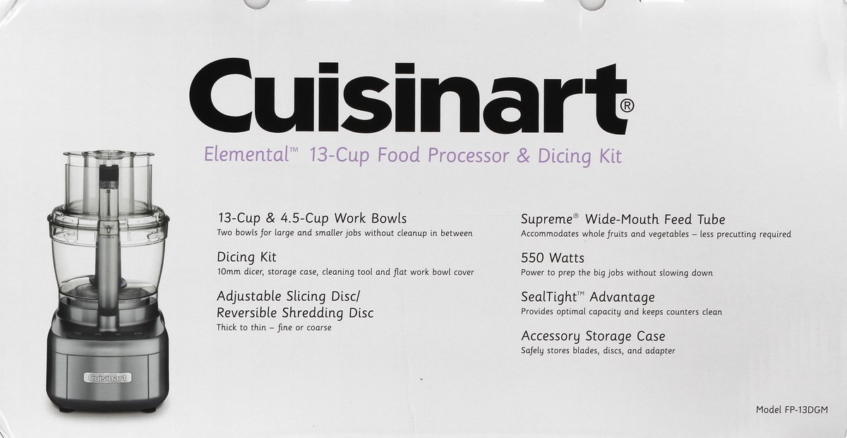 slide 4 of 8, Cuisinart 13 Cup Food Processor - Gunmetal, 1 ct