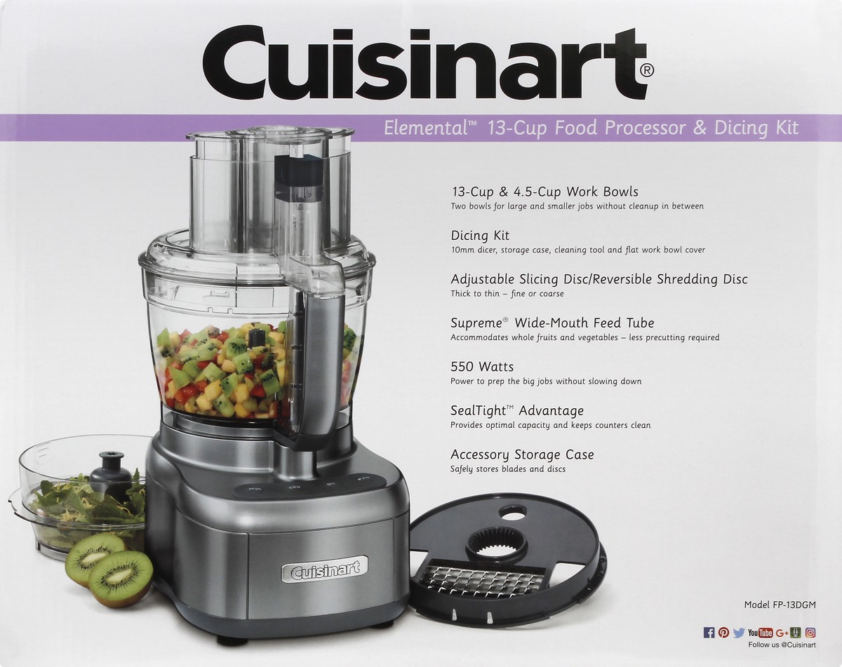 slide 7 of 8, Cuisinart 13 Cup Food Processor - Gunmetal, 1 ct