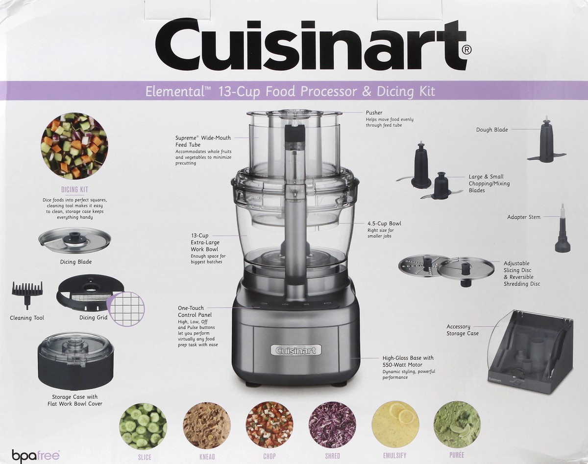 slide 8 of 8, Cuisinart 13 Cup Food Processor - Gunmetal, 1 ct