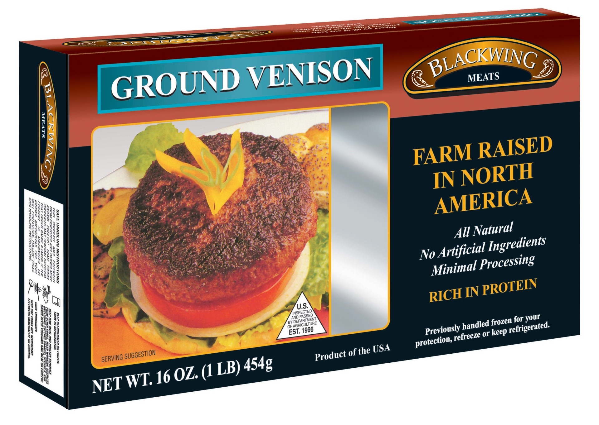 slide 1 of 1, Blackwing Blackwng Organic Ground Venison, 1 lb