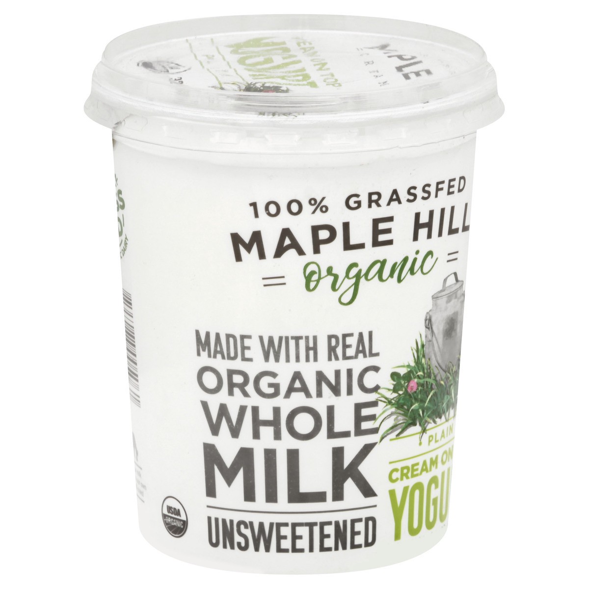 slide 3 of 9, Maple Hill Organic Cream on Top Unsweetened Plain Yogurt 32 oz, 32 oz