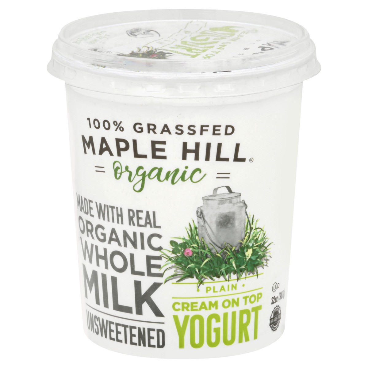 slide 9 of 9, Maple Hill Organic Cream on Top Unsweetened Plain Yogurt 32 oz, 32 oz