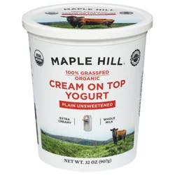 Maple Hill Organic Cream on Top Unsweetened Plain Yogurt 32 oz