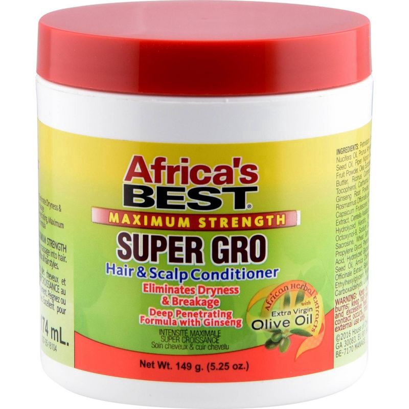 slide 1 of 3, Africa's Best Super Gro Hair & Scalp Conditioner, 5.25 oz