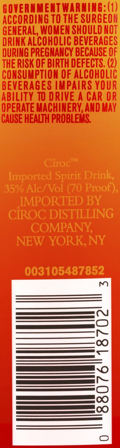 slide 3 of 5, CIROC Summer Citrus (Made with Vodka Infused with Natural Flavors), 375 mL, 375 ml