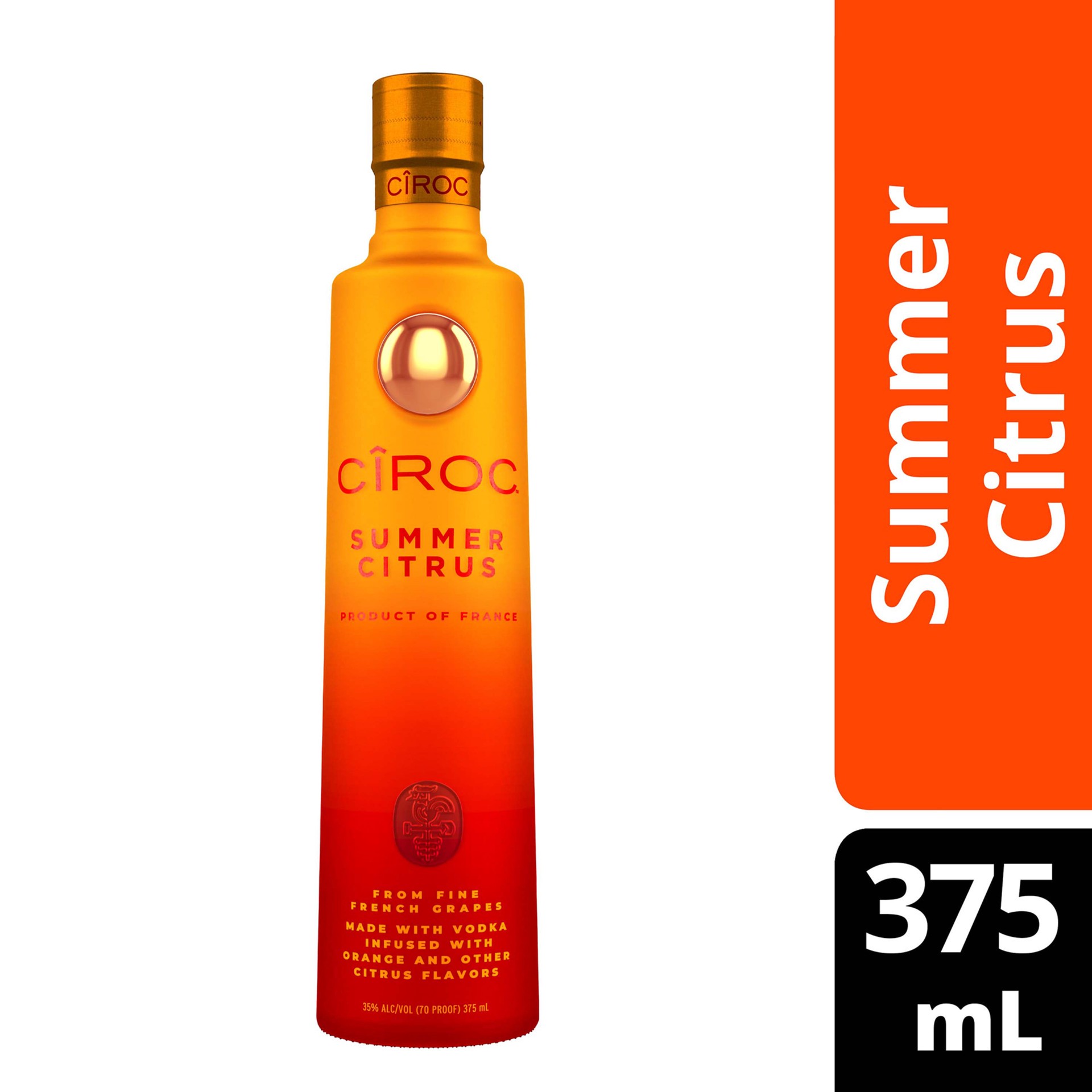 slide 1 of 5, CIROC Summer Citrus (Made with Vodka Infused with Natural Flavors), 375 mL, 375 ml