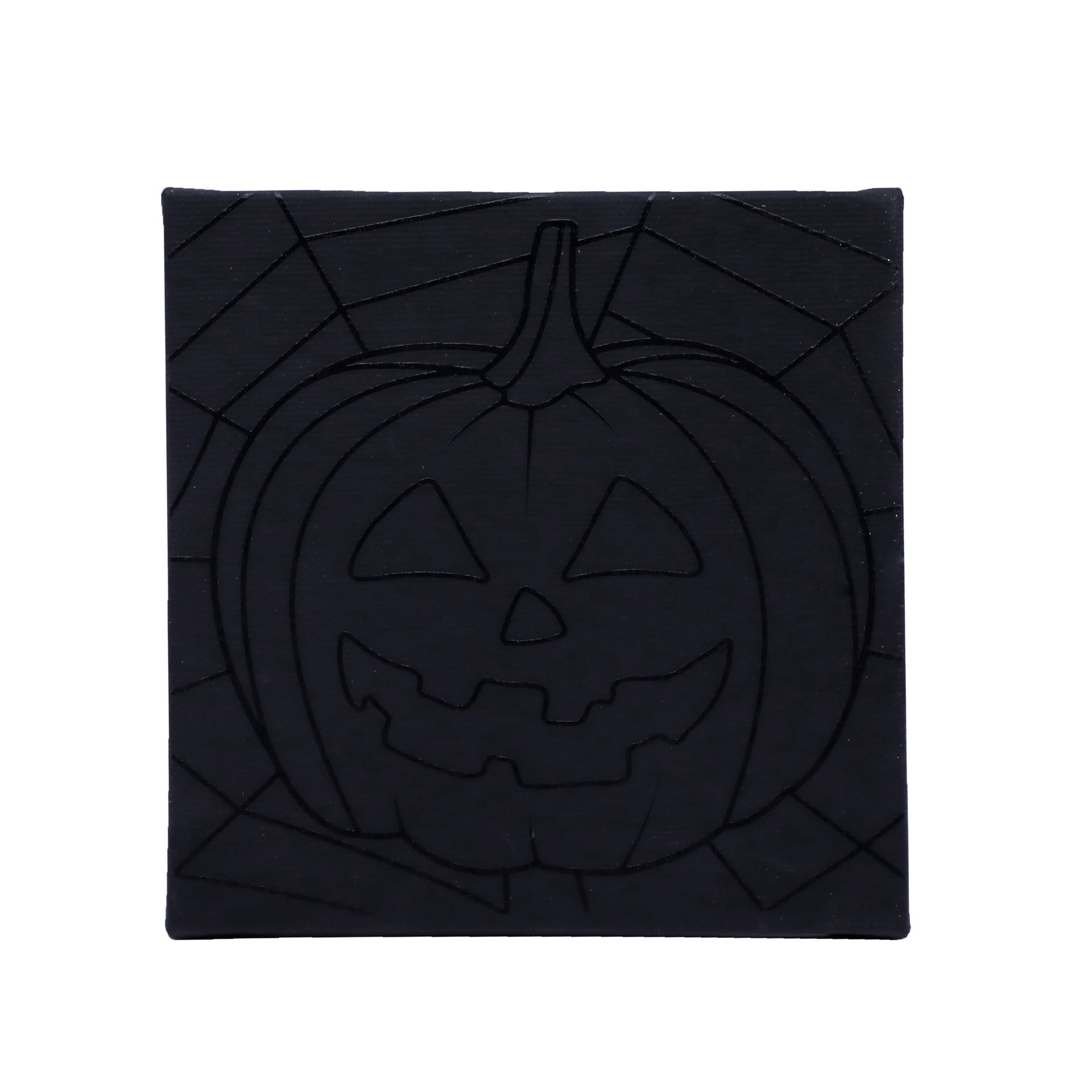 slide 4 of 5, 5" X 5" Jack-O'-Lantern In Web Canvas Painting Kit By Craft Smart, 5 in x 5 in