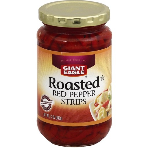 slide 1 of 1, Giant Eagle Roasted Red Pepper Strips, 12 oz
