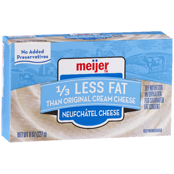 Meijer Plain 1/3 Less Fat Bar Cream Cheese 8 oz Shipt