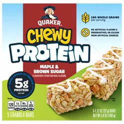 Quaker Chewy Protein Maple & Brown Sugar Granola Bars, 1.12 oz