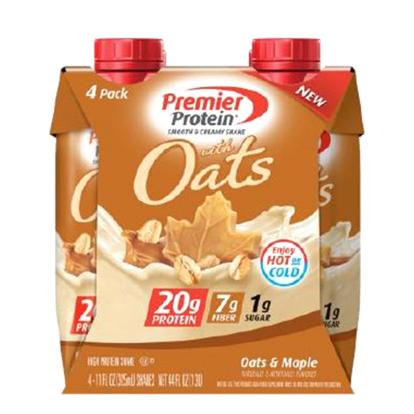 slide 1 of 1, Premier Protein Oats & Maple High Protein Shake, 4 ct