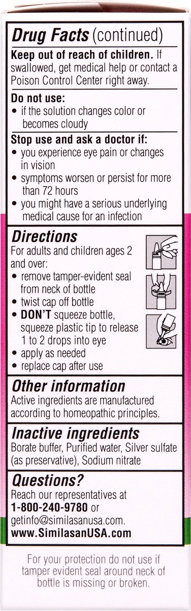 slide 6 of 7, Similasan Pink Eye Relief, 0.33 oz