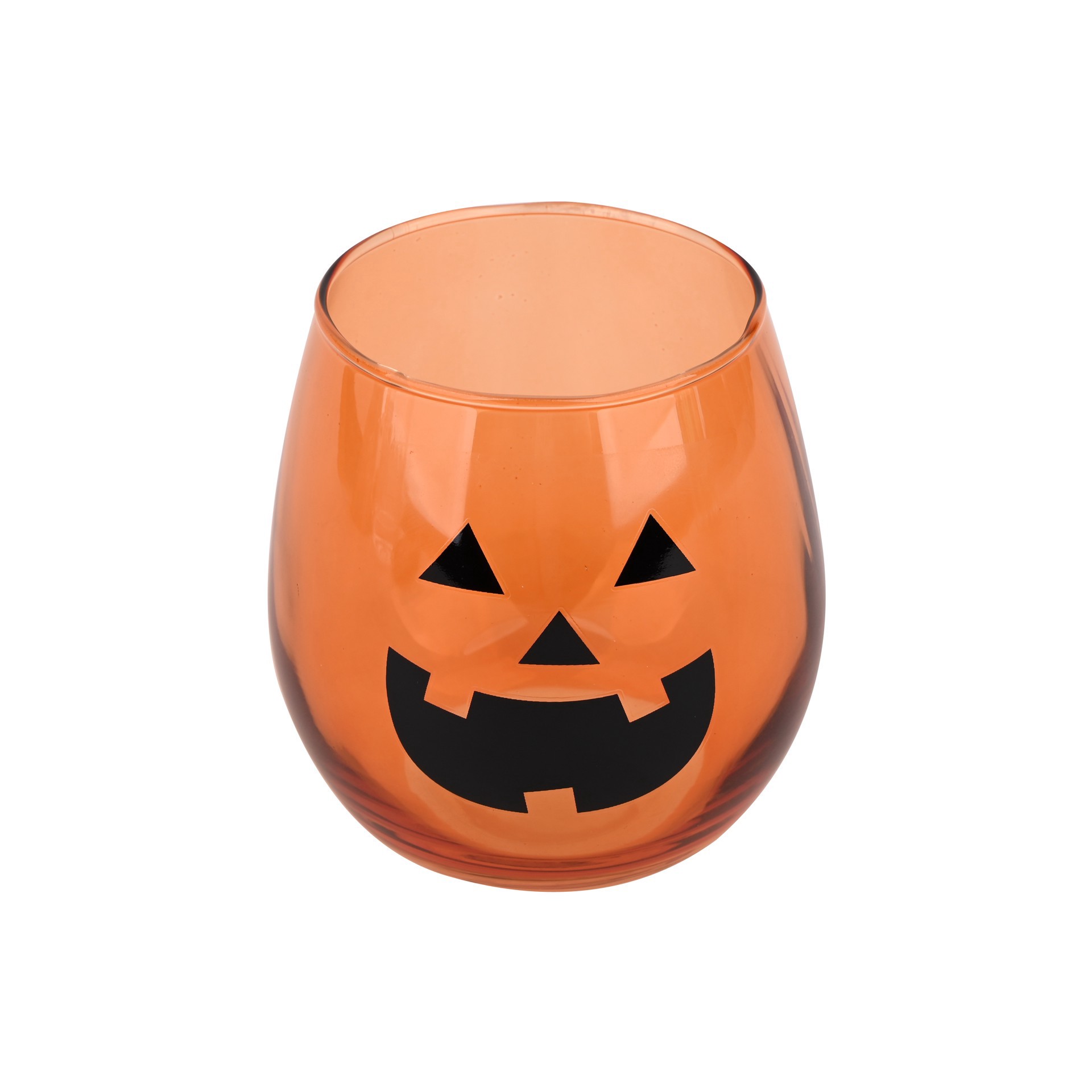 slide 3 of 3, 14oz. Jack-O'-Lantern Wine Glass By Ashland, 14 oz