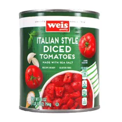 Weis Quality Italian Diced Tomatoes Made With Sea Salt