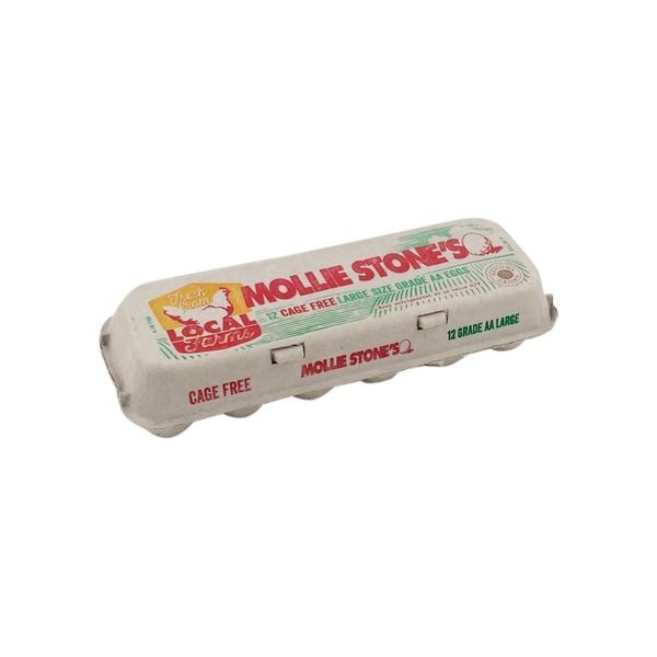 slide 1 of 1, Mollie Stone's Cage Free Large Size Grade AA Eggs, 12 ct