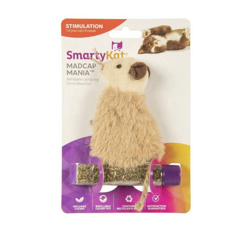 slide 1 of 4, SmartyKat Madcap Mania Catnip Refillable Cat Toy, 1 ct