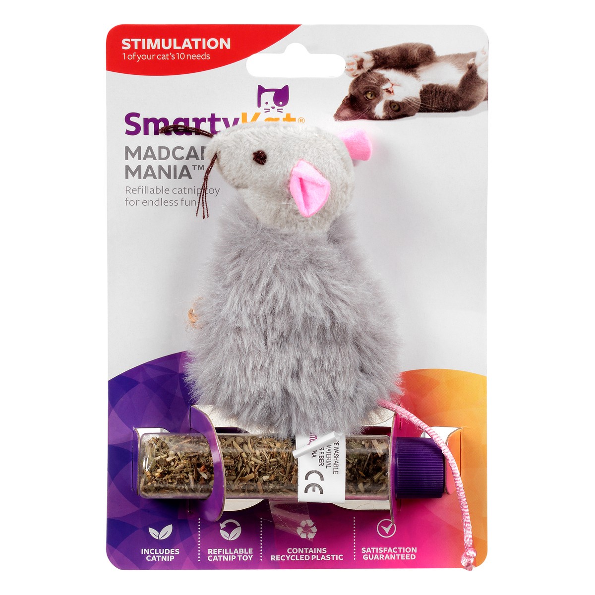 slide 1 of 1, SmartyKat Madcap Mania Catnip Refillable Cat Toy, 1 ct