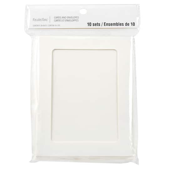 slide 1 of 6, Ivory Frame Cards & Envelopes By Recollections, 4.25" X 5.5", 4.25 in x 5.5 in