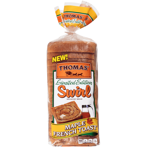 slide 1 of 1, Thomas' Thomas Seasonal French Toast Swirl Bread, 16 oz