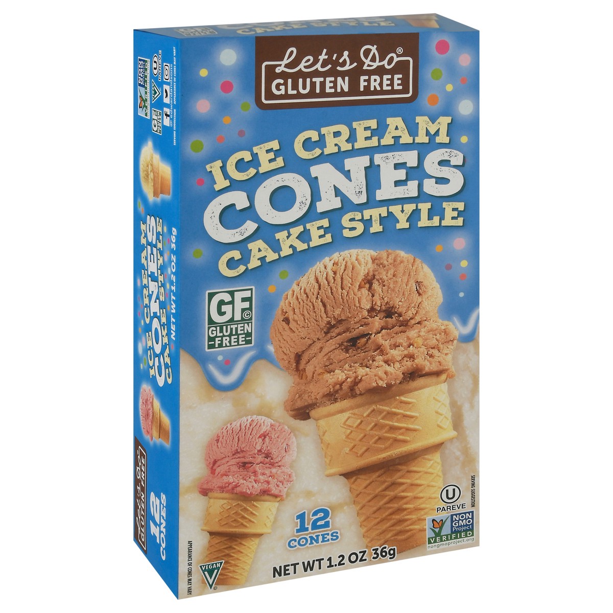 slide 3 of 14, Let's Do Gluten Free Cake Style Ice Cream Cones 12 ea, 12 ct