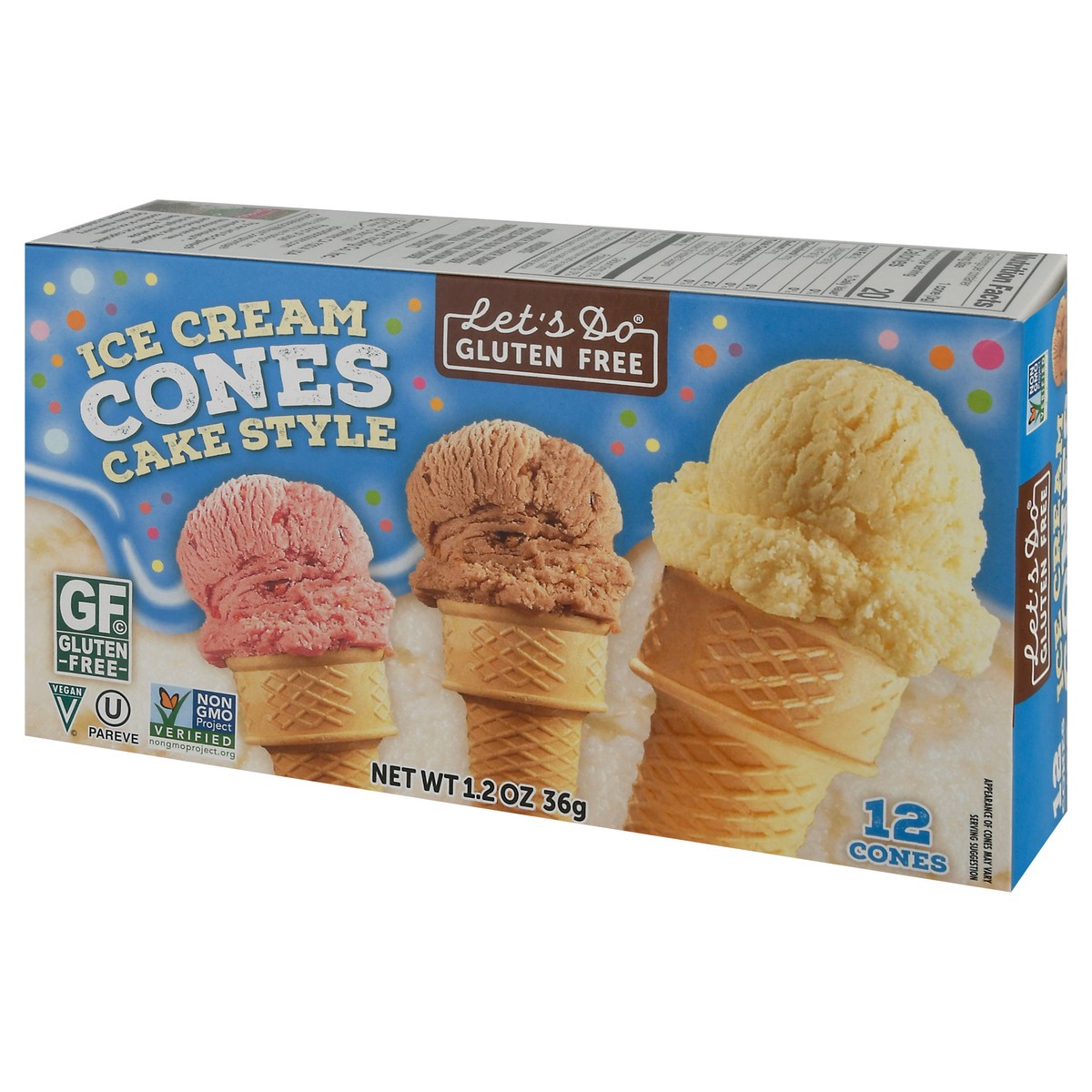 slide 6 of 14, Let's Do Gluten Free Cake Style Ice Cream Cones 12 ea, 12 ct