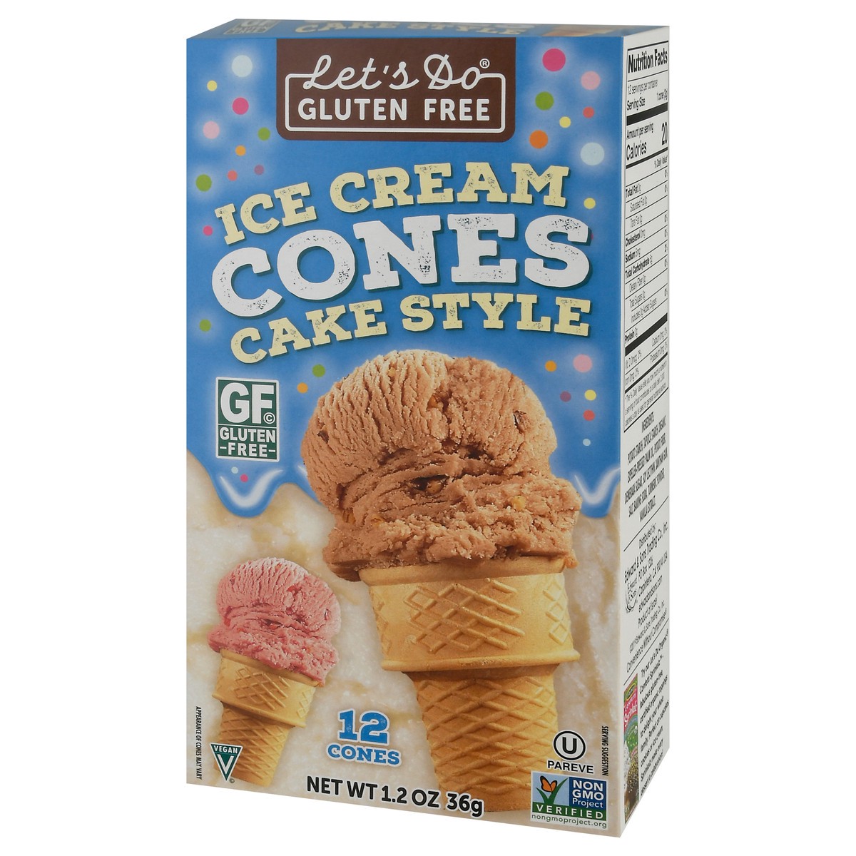 slide 13 of 14, Let's Do Gluten Free Cake Style Ice Cream Cones 12 ea, 12 ct