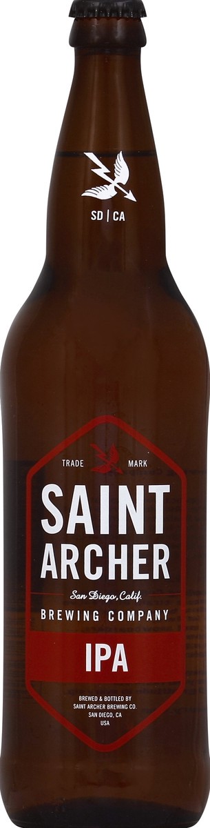 slide 4 of 4, Saint Archer Ipa Beer, 7% ABV, 1, 22-oz beer bottles, 22 fl oz