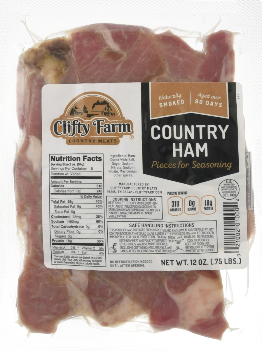 slide 1 of 12, Clifty Farm Country Ham Pieces, 12 oz, 12 oz