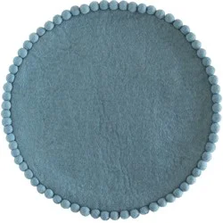 Hester & Cook Cornflower Blue Pom Pom Felt Placemat