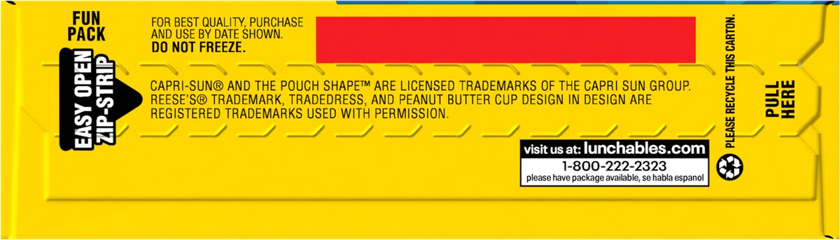 slide 8 of 15, Lunchables Turkey and Cheddar Cracker Stackers with Reese's Peanut Butter Cup and Capri Sun Pacific Cooler Fun Pack, 8.9 oz Box, 8.9 oz