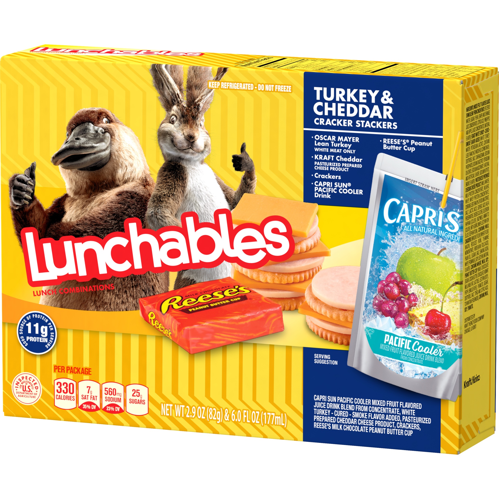 Lunchables Turkey & Cheddar Cheese Cracker Stackers Meal Kit with Capri