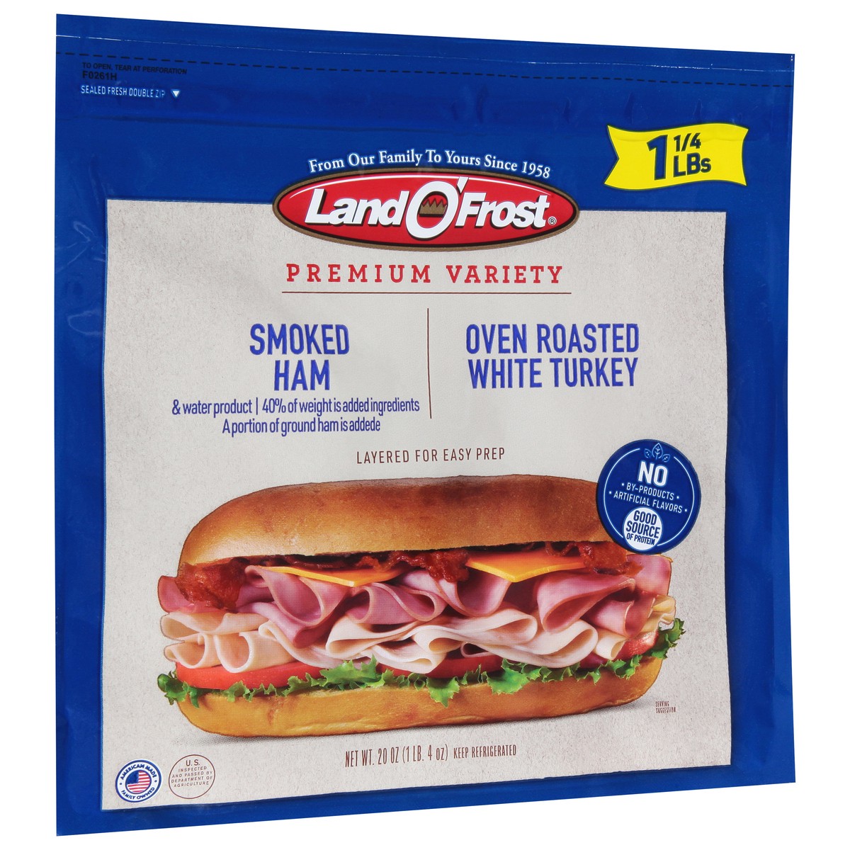 slide 5 of 9, Land O' Frost Premium Variety Smoked Ham & Oven Roasted White Turkey 20 oz, 20 oz