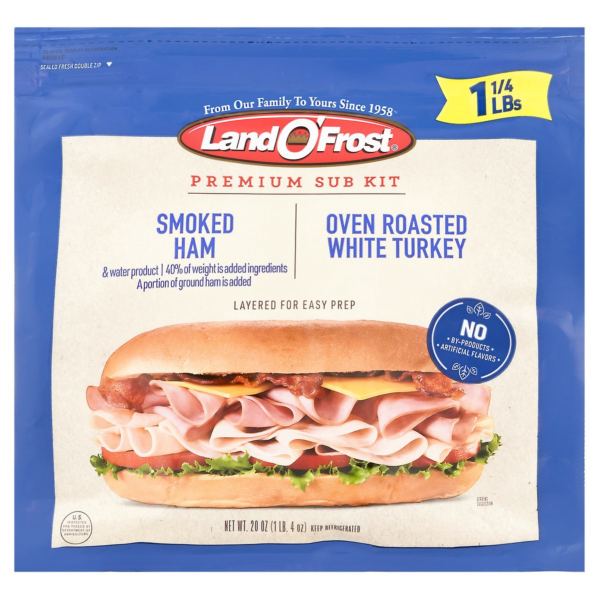 slide 1 of 9, Land O' Frost Premium Variety Smoked Ham & Oven Roasted White Turkey 20 oz, 20 oz