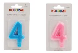 Kolorae Glitter Birthday Candle 4 ea