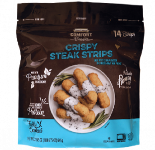 slide 1 of 1, Great American Comfort Classics Crispy Steak Strips With Pioneer Gravy, 22.75 oz