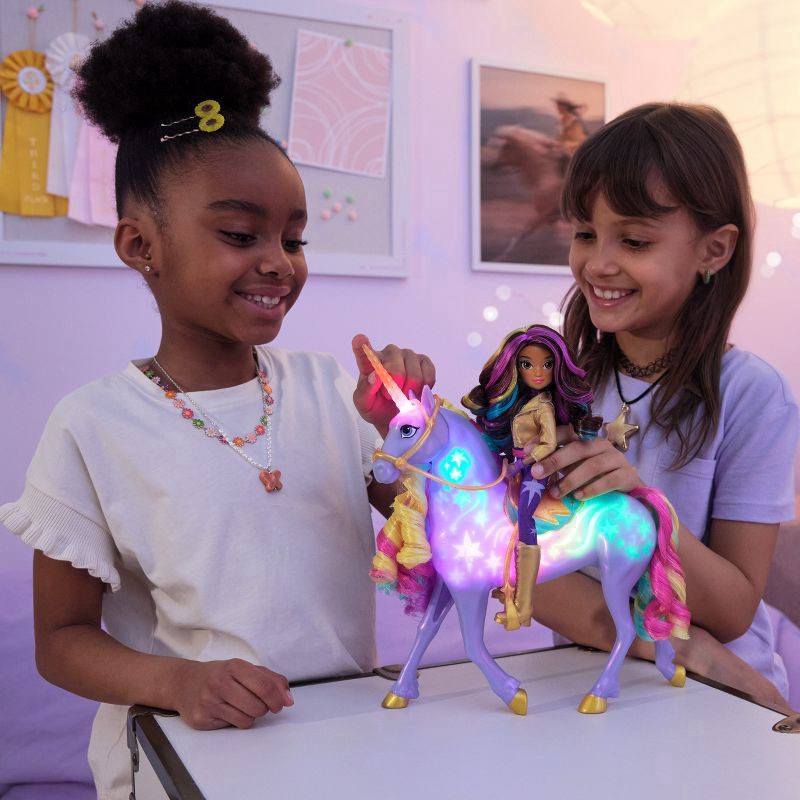 slide 3 of 9, Unicorn Academy, Rainbow Light-up Wildstar, 1 ct