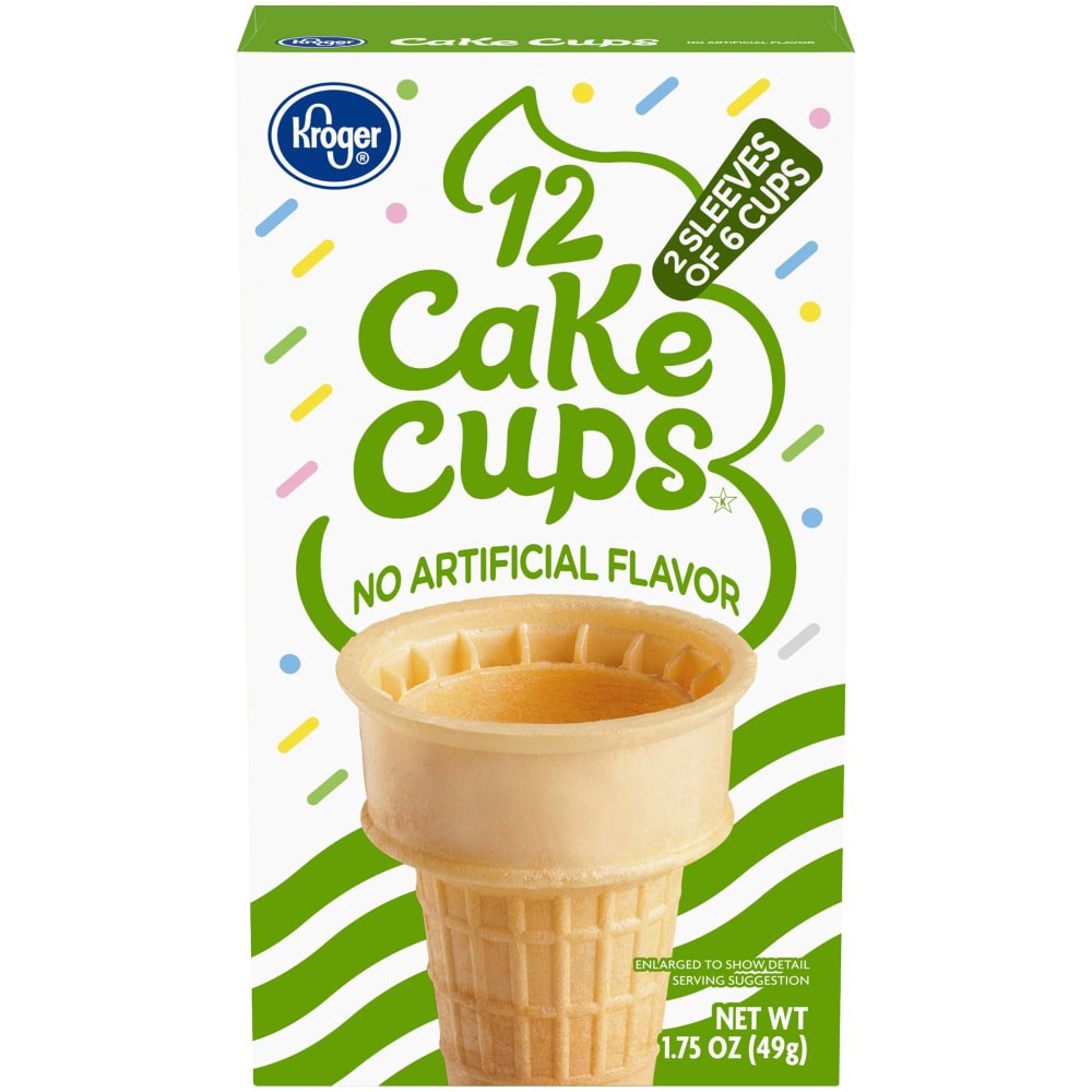 slide 1 of 3, Kroger Cake Cones, 12 ct; 1.75 oz