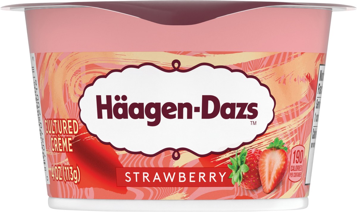 slide 3 of 13, Häagen-Dazs Strawberry Cultured Crème, 4 OZ, 4 oz
