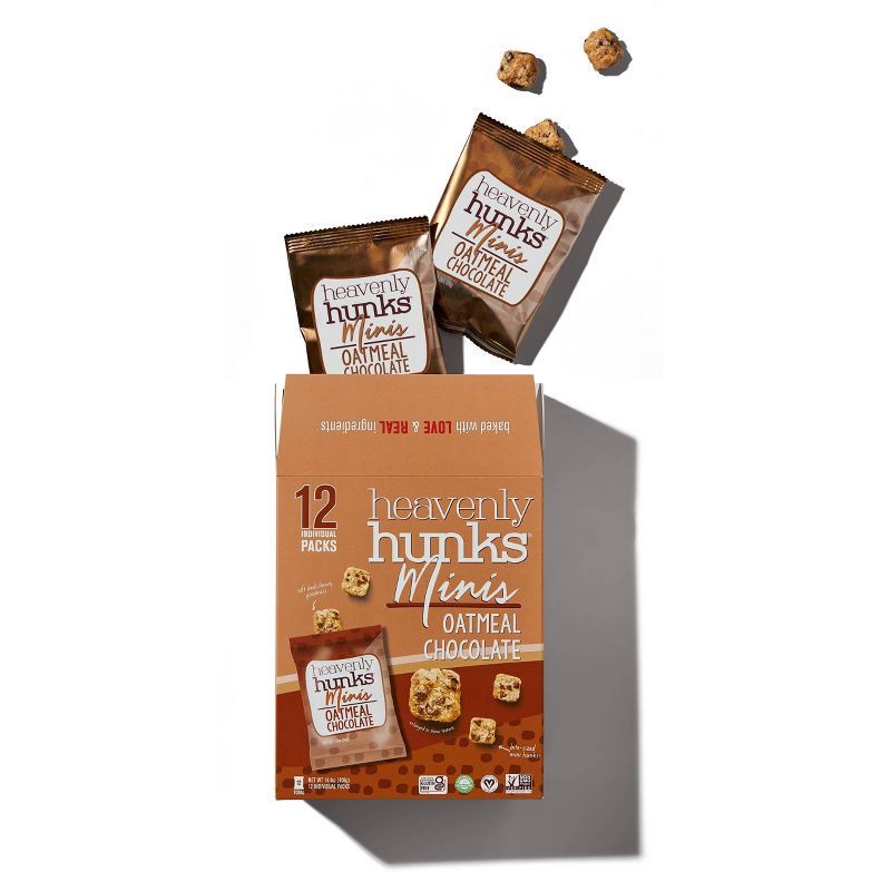 slide 1 of 5, Heavenly Hunks Minis Oatmeal Chocolate 12 packs, 12 ct