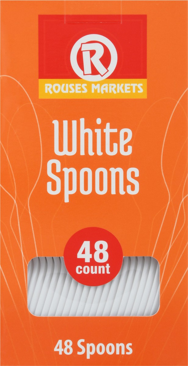 slide 9 of 9, Rouses Markets White Spoons 48 ea, 48 ct