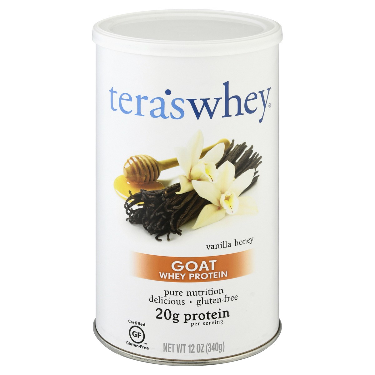 slide 1 of 13, Tera's Whey Goat Vanilla Honey Whey Protein 12 oz, 12 oz