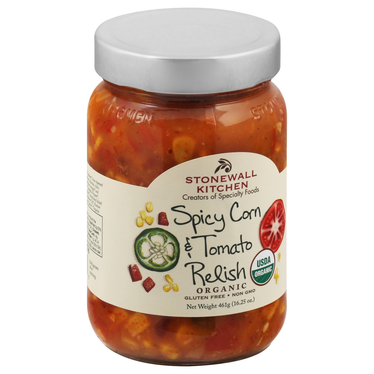 slide 3 of 13, Stonewall Kitchen Organic Spicy Corn & Tomato Relish 461 g, 461 g