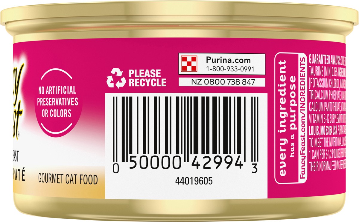slide 2 of 7, Fancy Feast Purina Fancy Feast Chicken Feast Classic Grain Free Wet Cat Food Pate - 3 oz. Can, 3 oz