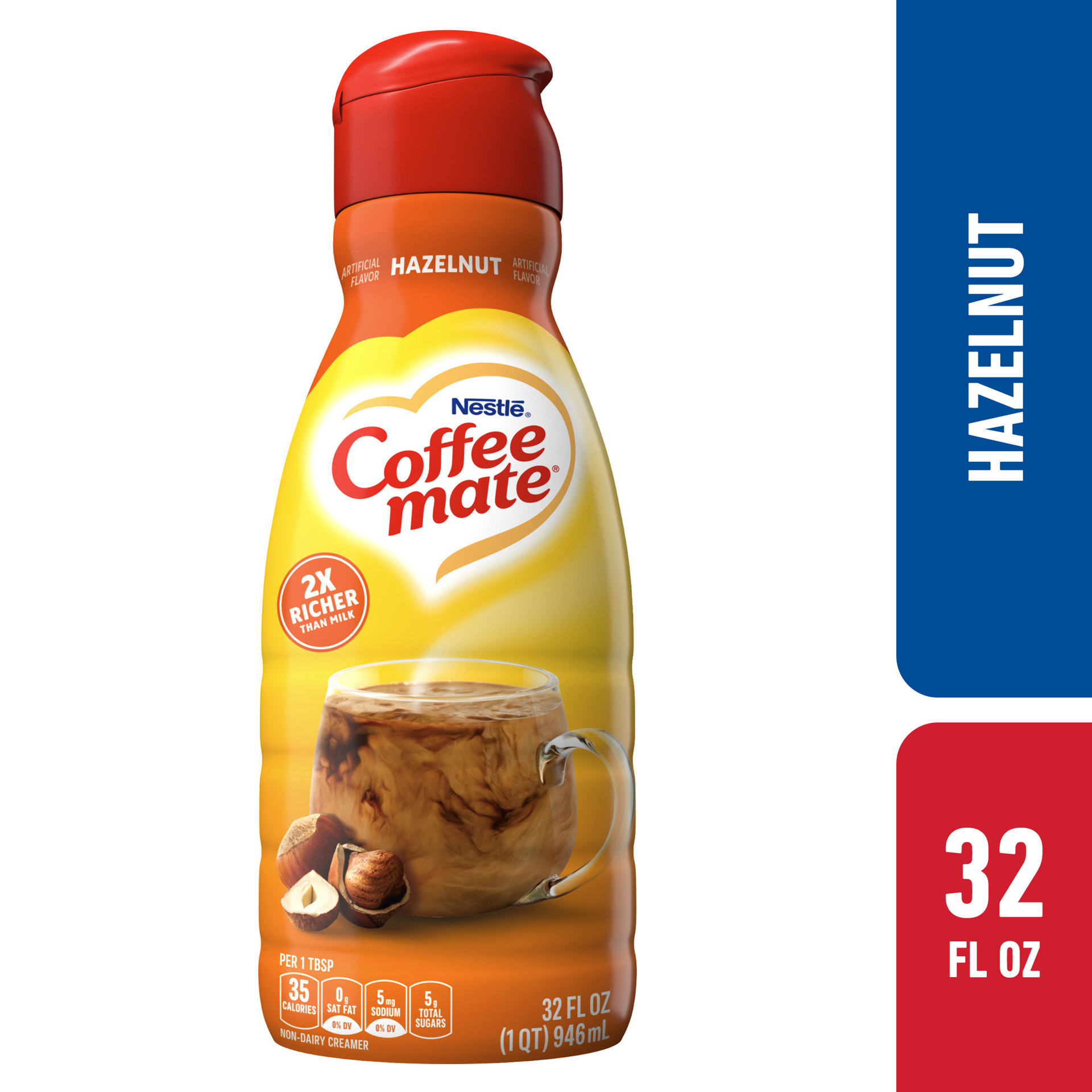 slide 1 of 11, Coffee mate Hazelnut Liquid Coffee Creamer, 32 fl oz