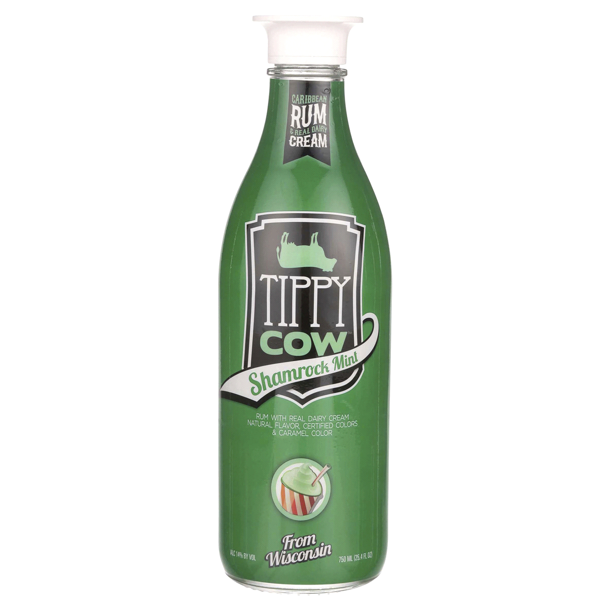 slide 1 of 5, Tippy Cow Shamrock Mint Cream, 750 ml