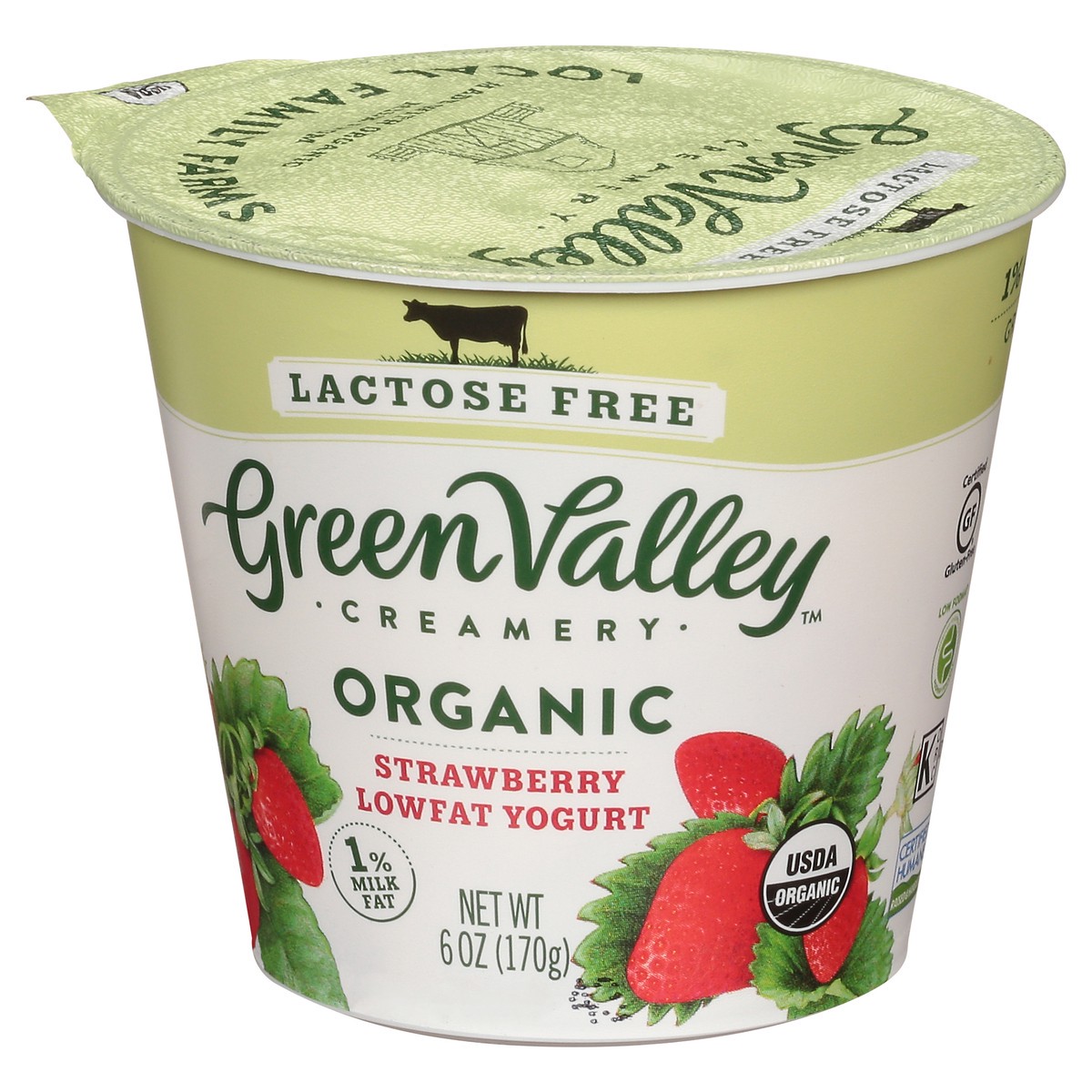 slide 8 of 9, Green Valley Organics Lactose Free Lowfat Organic Strawberry Yogurt 6 oz, 6 oz