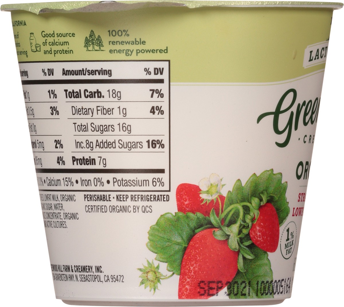 slide 2 of 9, Green Valley Organics Lactose Free Lowfat Organic Strawberry Yogurt 6 oz, 6 oz