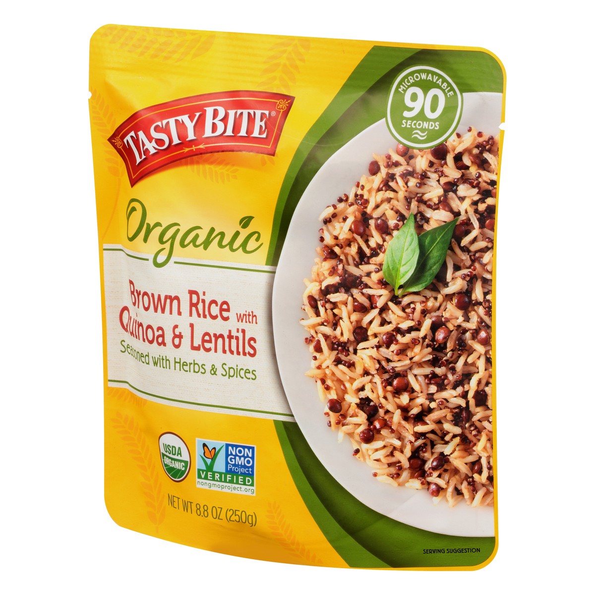 slide 3 of 9, Tasty Bite Organic Brown Rice with Quinoa & Lentils 8.8 oz, 8.8 oz